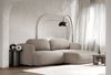 Selsey Tvoya Ecksofa mit Schlaffunktion, Ottomane rechts, Bouclé Beigegrau Bild 3