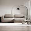 Selsey Tvoya Ecksofa mit Schlaffunktion, Ottomane rechts, Bouclé Beigegrau Bild 2