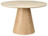 riess-ambiente Esstisch UNIQUE 120cm hellbraun / natur · runder Küchentisch mit Keramik-Platte (Einzelartikel, 1-St), 4 Personen · Säulenfuß · Eiche-Echtholzfurnier · Travertin-Design Bild 2