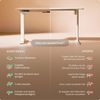 Desktronic HomePro Elektrisch höhenverstellbarer Schreibtisch 200x80cm Bambus/Weiß mit Memory-Funktion, Anti-Kollisions Technologie, USB-A und USB-C-Ladeanschlüssen Bild 5