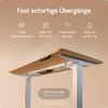 Desktronic HomePro Elektrisch höhenverstellbarer Schreibtisch 200x80cm Bambus/Weiß mit Memory-Funktion, Anti-Kollisions Technologie, USB-A und USB-C-Ladeanschlüssen Bild 3