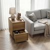 BBWL Nachttisch 1/2 St,2 Schubladen modern grifflos Holz MDF, Beistelltisch Schlafzimmer, Nachttisch Eiche kompakt stabil Staurau Bild 4
