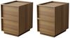 BBWL Nachttisch 1/2 St,2 Schubladen modern grifflos Holz MDF, Beistelltisch Schlafzimmer, Nachttisch Eiche kompakt stabil Staurau Bild 2