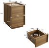 BBWL Nachttisch 1/2 St,2 Schubladen modern grifflos Holz MDF, Beistelltisch Schlafzimmer, Nachttisch Eiche kompakt stabil Staurau Bild 3