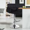 2er Set Barhocker SUTUN - Samt Schwarz 60x56x93 cm Silber | Barstuhl Höhenverstellbar Mit Lehne Drehbar Tresenhocker Tresenstuhl Kneipenhocker Bild 2