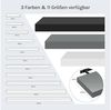 WOLTU Wandregal Regal Wand Schweberegal Regalbrett Wandboard mit Metallhalterung, unsichtbare Montage, für Küche Badezimmer Wohnzimmer Schlafzimmer, aus MDF, Hochglänzend Grau, 100 x 22,9 x 3,8 cm Bild 2