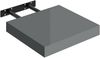WOLTU Wandregal Regal Wand Schweberegal Regalbrett Wandboard mit Metallhalterung, unsichtbare Montage, für Küche Badezimmer Wohnzimmer Schlafzimmer, aus MDF, Hochglänzend Grau, 100 x 22,9 x 3,8 cm Bild 4