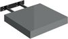 WOLTU Wandregal Regal Wand Schweberegal Regalbrett Wandboard mit Metallhalterung, unsichtbare Montage, für Küche Badezimmer Wohnzimmer Schlafzimmer, aus MDF, Hochglänzend Grau, 100 x 22,9 x 3,8 cm Bild 5