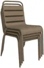 Vente-unique - MIRMANDE Garden dining set Metall Schokoladenbraun - B 80 cm59 cm x H 74,5 cm79 cm x L 160 cm47,5 cm Bild 4