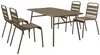 Vente-unique - MIRMANDE Garden dining set Metall Schokoladenbraun - B 80 cm59 cm x H 74,5 cm79 cm x L 160 cm47,5 cm Bild 2