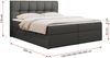 Boxspringbett mit Kopfteil und Topper, Doppelbett - RICO - 120x200cm - Grau Kunstleder - H3 Bild 5