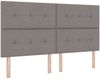 vidaXL LED Boxspringbett mit Kopfteil Taupe 180 x 200 cm Stoff 3343121 Bild 2