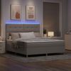 vidaXL LED Boxspringbett mit Kopfteil Taupe 180 x 200 cm Stoff 3343121 Bild 5