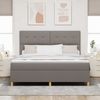vidaXL LED Boxspringbett mit Kopfteil Taupe 180 x 200 cm Stoff 3343121 Bild 4