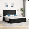vidaXL Ottoman-Bett mit Matratzen Schwarz 200x200 cm Stoff 3313101 Bild 3