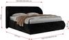 Polsterbett mit Lattenrost, Doppelbett Bettkasten, Bettgestell mit Gasdruckfeder Pocket Matratze - CAELA CLASSIC - 160 x 200 cm - Schwarz Cord - VIRE LUX Bild 4