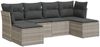 vidaXL 6-tlg. Garten-Sofagarnitur mit Kissen Hellgrau Poly Rattan 3325328 Bild 2