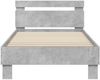 vidaXL Bettgestell mit Kopfteil Betongrau 80 x 200 cm Holzwerkstoff 8009021 Bild 4