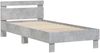 vidaXL Bettgestell mit Kopfteil Betongrau 80 x 200 cm Holzwerkstoff 8009021 Bild 3