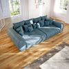 Bigsofa Geflechtstoff 310x135x86 blau MIRELLA Bild 4