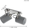 Eglo 98139 Spotleuchte LED VILLABATE nickel-matt grau E27 2X10W L:33,5cm B:9cm dimmbar Bild 2