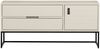 TV-Board Silas aus Kiefernholz, modern skandinavisch, hellgrau, 120 cm Breite, Metallgestell Bild 2