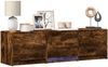 vidaXL Fernsehschrank mit LED Geräucherte Eiche 140 x 34 x 40 cm 3418703 Bild 3