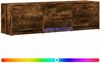 vidaXL Fernsehschrank mit LED Geräucherte Eiche 140 x 34 x 40 cm 3418703 Bild 2