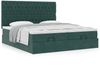 vidaXL Ottoman-Bett mit Matratzen Dunkelgrün 180x200 cm Samt 3313793 Bild 4