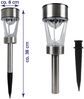 LED Solarleuchte in Farbe Weiß / rotierender Kopf mit Farbwechsel ( ca. 37cm hoch ) LED Solarlampe mit Steckspieß Bild 3