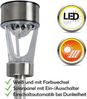 LED Solarleuchte in Farbe Weiß / rotierender Kopf mit Farbwechsel ( ca. 37cm hoch ) LED Solarlampe mit Steckspieß Bild 2