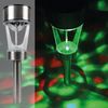 LED Solarleuchte in Farbe Weiß / rotierender Kopf mit Farbwechsel ( ca. 37cm hoch ) LED Solarlampe mit Steckspieß Bild 5