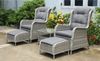 Sessel-Set Valencia aus Stahl, Kunststoffgeflecht und Polyester Bild 4
