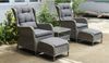 Sessel-Set Valencia aus Stahl, Kunststoffgeflecht und Polyester Bild 2