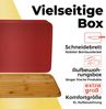 Lumaland Brotkasten Cuisine Brotkasten, Bambus/Metall, Brotdose aus Metall mit Bambus Deckel Bild 2