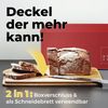 Lumaland Brotkasten Cuisine Brotkasten, Bambus/Metall, Brotdose aus Metall mit Bambus Deckel Bild 3
