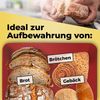 Lumaland Brotkasten Cuisine Brotkasten, Bambus/Metall, Brotdose aus Metall mit Bambus Deckel Bild 5