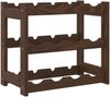 vidaXL Weinregal für 12 Flaschen Braun Massivholz Kiefer 373388 Bild 5