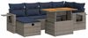 vidaXL 7-tlg. Garten-Sofagarnitur mit Kissen Schwarz Poly Rattan 3328034 Bild 2