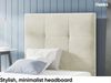 MEBLINI Kinderbett mit Bettkasten MINO 2 100x200 Links – H3/Creme Samt Gepolstert Einzelbett mit Matratze - Polsterbett mit Stauraum - Bett mit Kopfteil – Stauraumbett Bild 3
