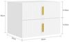 SoBuy FBT177-E-W Nachttisch, Spanplatte, Melamin, Weiß, 40 x 30 x 30 cm Bild 3
