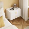 SoBuy FBT177-E-W Nachttisch, Spanplatte, Melamin, Weiß, 40 x 30 x 30 cm Bild 4