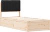 vidaXL Bettgestell mit gepolstertem Kopfteil Schwarz 80 x 200 cm 877801 Bild 4