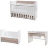 Lorelli Babybett Dream 60 x 120 cm umbaubar Schreibtisch Kinderbett Schaukelbett grau weiß Bild 3
