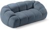Micadoni Sofa Diana 2-Sitzer Strukturierter Samtstoff Jeansblau Bild 3