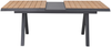 KUMASI Ausziehtisch 100x160, Platte Teakholz natur, Mittelauszug aus Keramik in Dunkelgrau, Bild 4