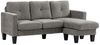HOMCOM Ecksofa Eckcouch in L-Form, Eckgarnitur, 3-Sitzer-Sofa 1 Teile, für Wohnzimmer, Braun Bild 2