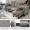 HOMCOM Ecksofa Eckcouch in L-Form, Eckgarnitur, 3-Sitzer-Sofa 1 Teile, für Wohnzimmer, Braun Bild 4