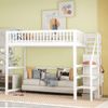 Hochbett 140x200 cm mit Treppe und integriertem Schrank – massives Holz, platzsparendes Design Bild 5