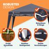 CASARIA® Set 3x3m Pavillon und 2x Seitenteil anthrazit Bild 3